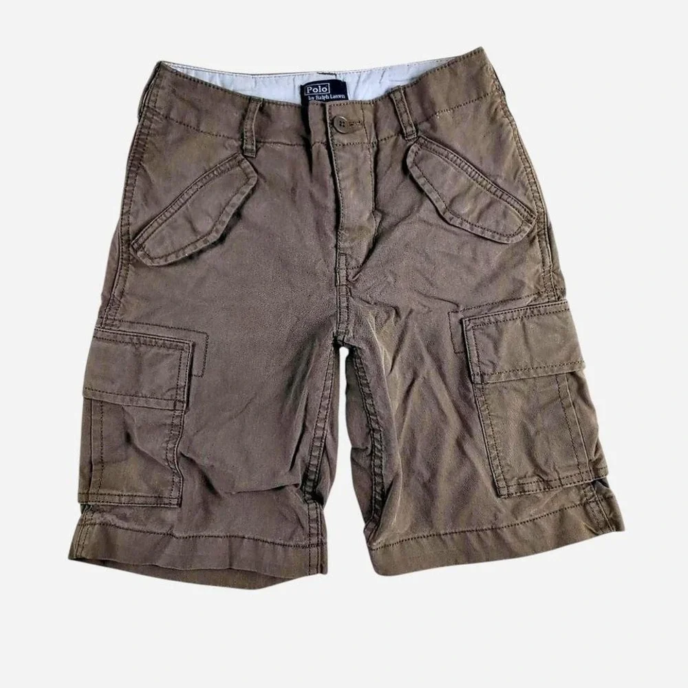 Polo Ralph Boys Lauren Cargo Shorts Khaki‎ Size 8